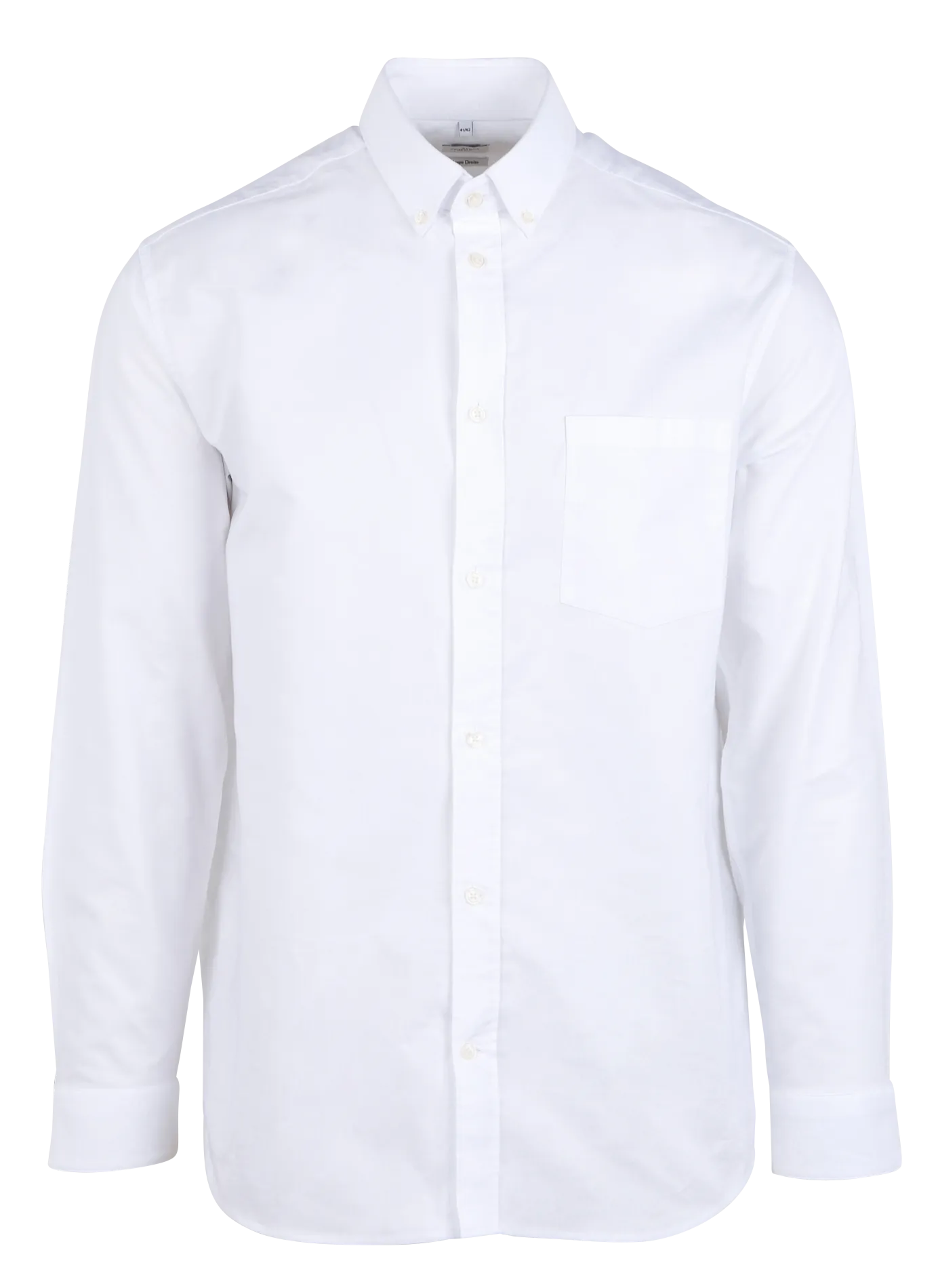 AU PRINTEMPS PARIS DOXFORD - Camisa recta de algodón con cuello americano en blanco