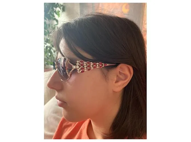 Autre Marque Gafas de sol Roja Dorado 