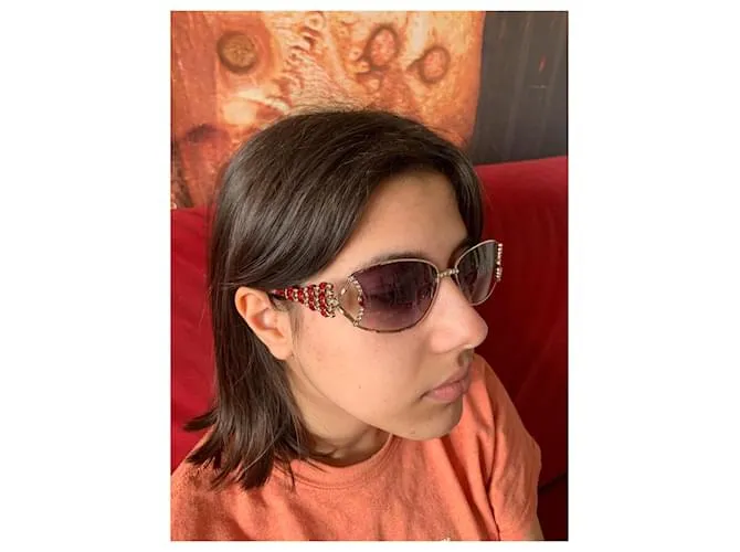 Autre Marque Gafas de sol Roja Dorado 