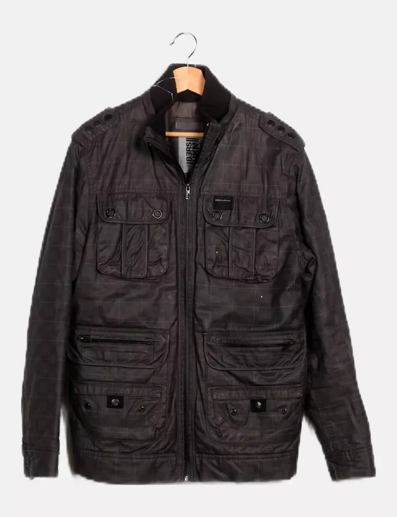 Bershka Cazadora gris básica