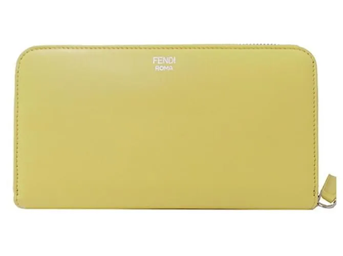 Cartera de cuero Hypnotize para mujeres Fendi Amarillo 