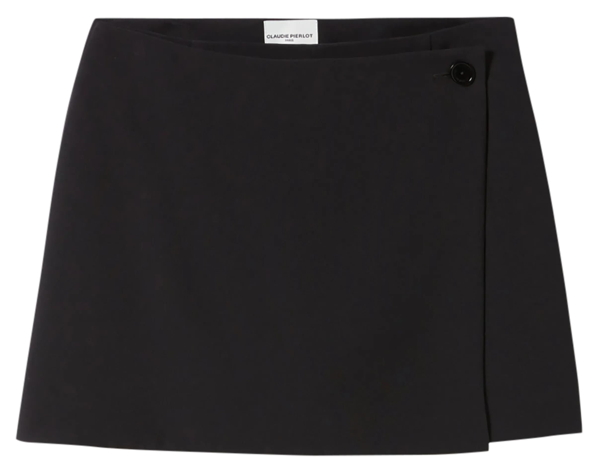 CLAUDIE PIERLOT Falda corta cruzada en negro