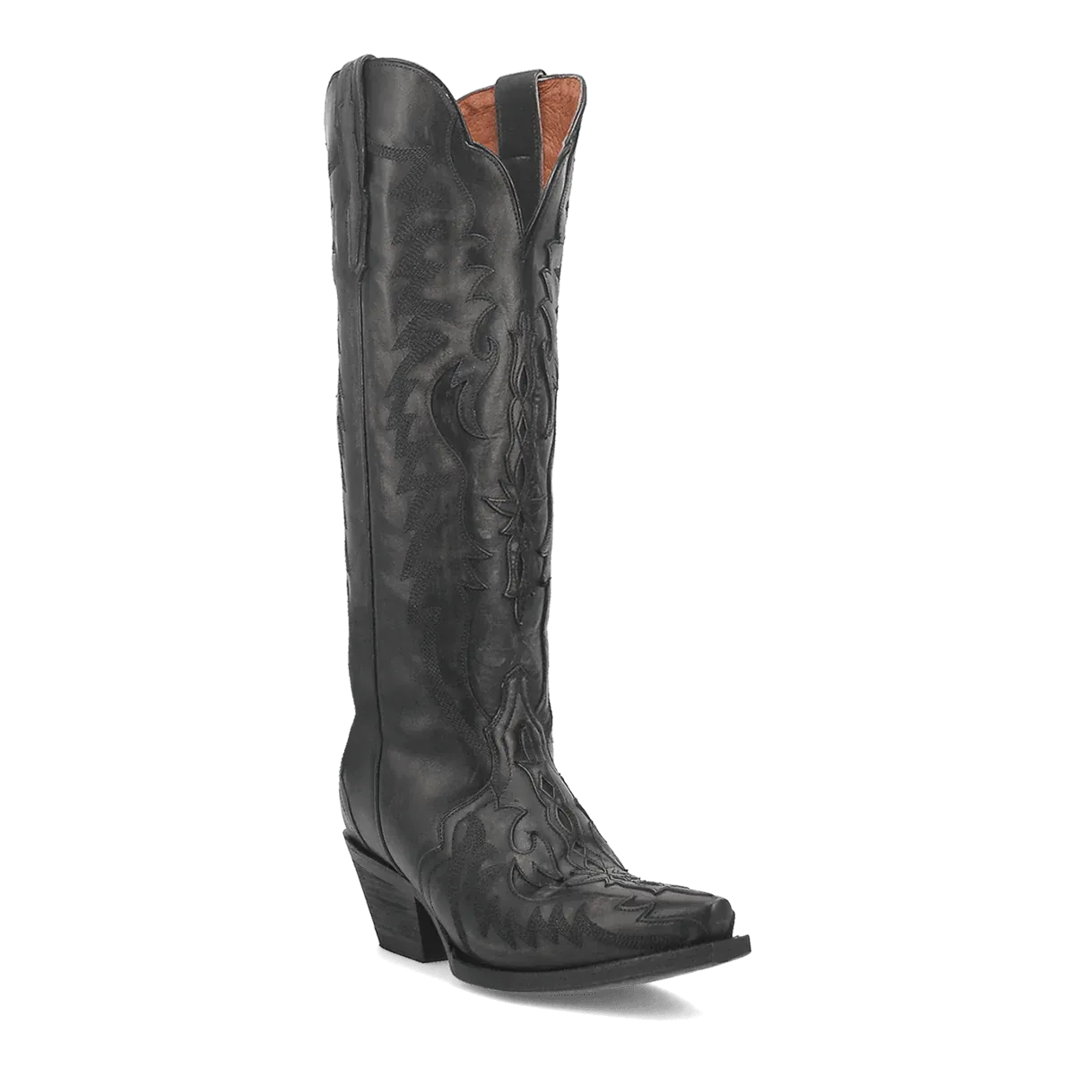 Dan Post Women's Hallie Snip Toe Leather Tall Boots - Black