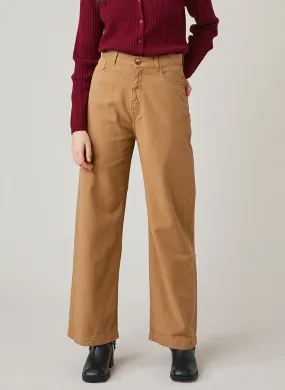 FORALIA - Pantalón ancho en marron