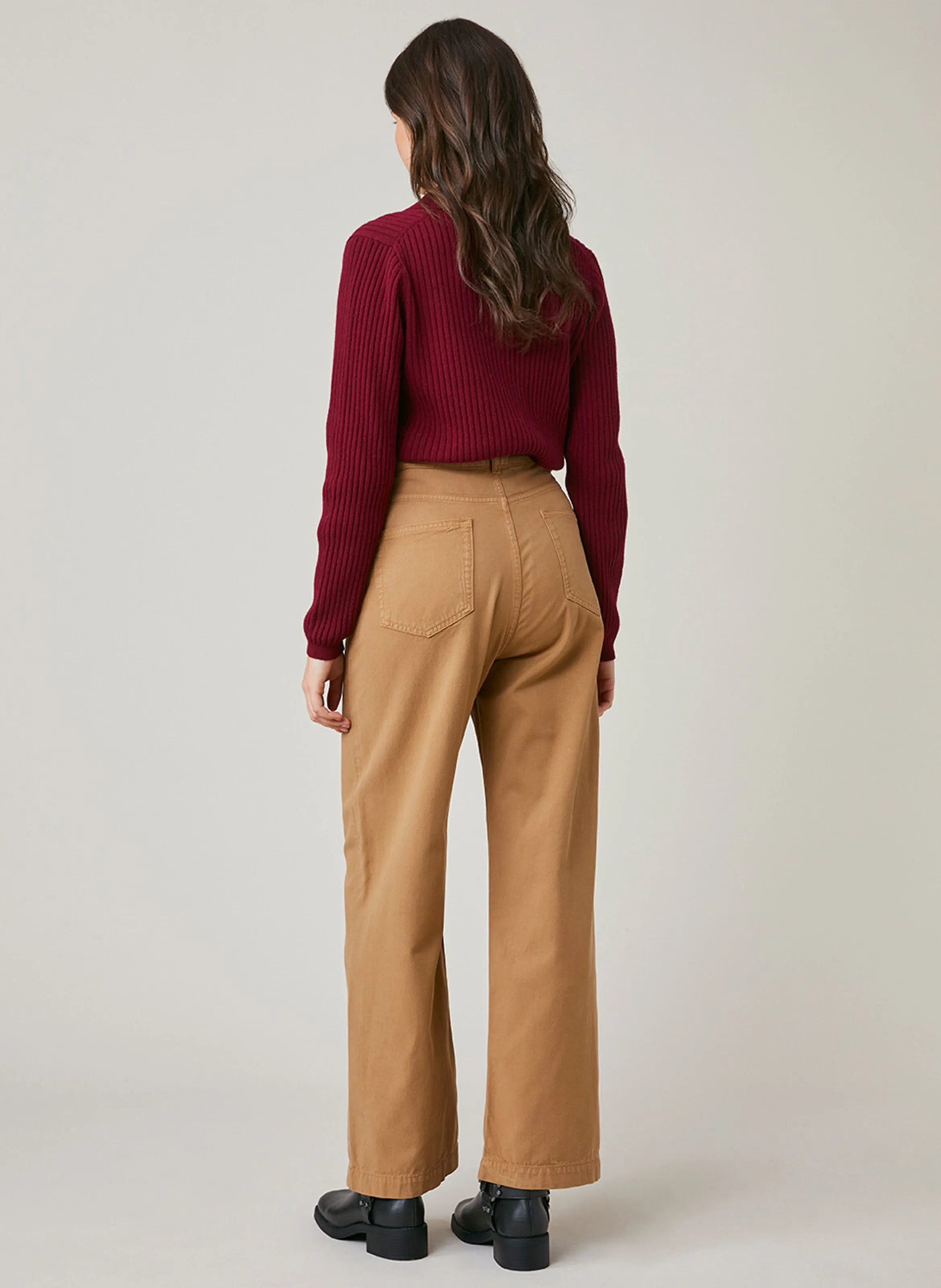 FORALIA - Pantalón ancho en marron