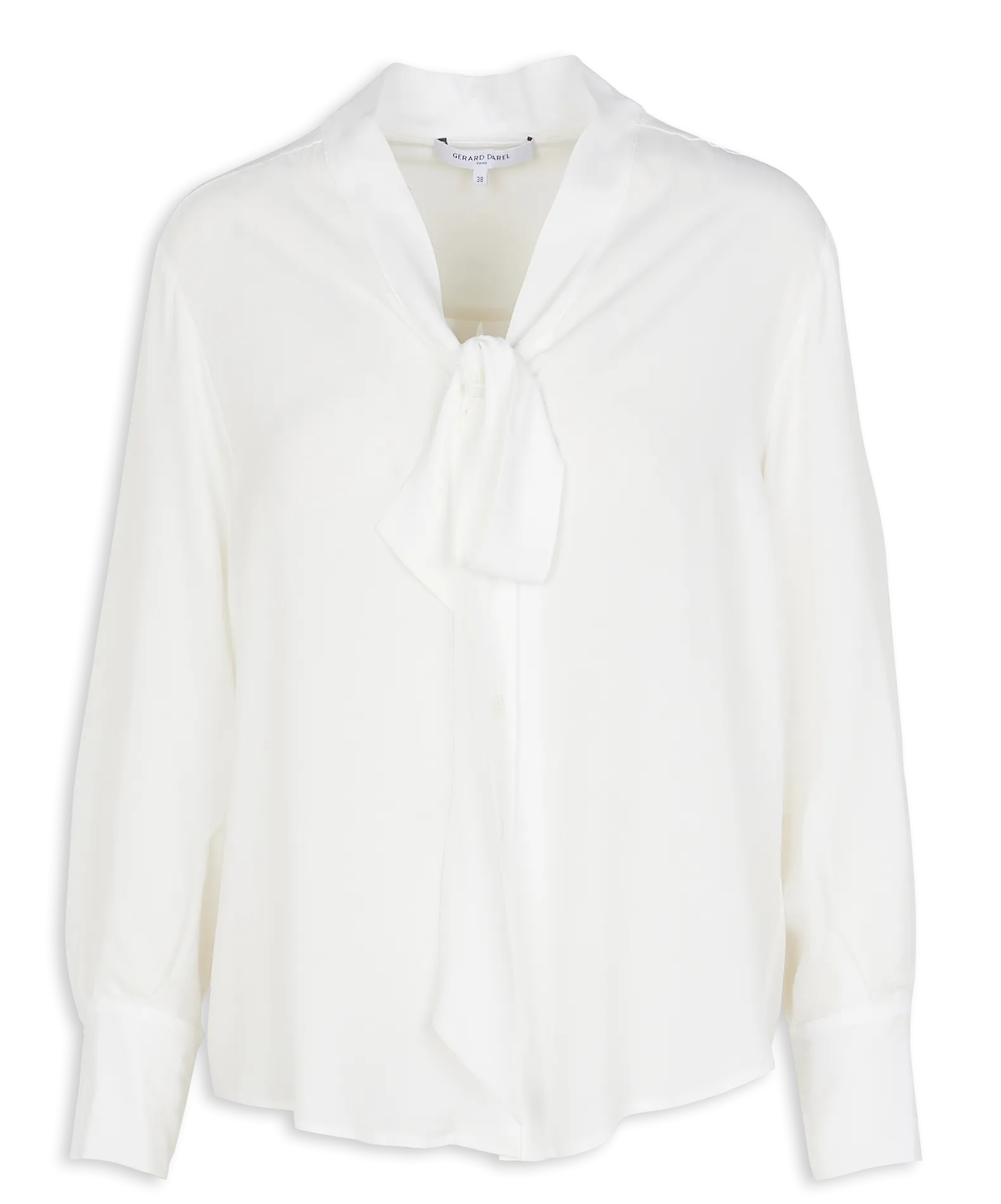 GERARD DAREL Camisa recta cuello en V en beige