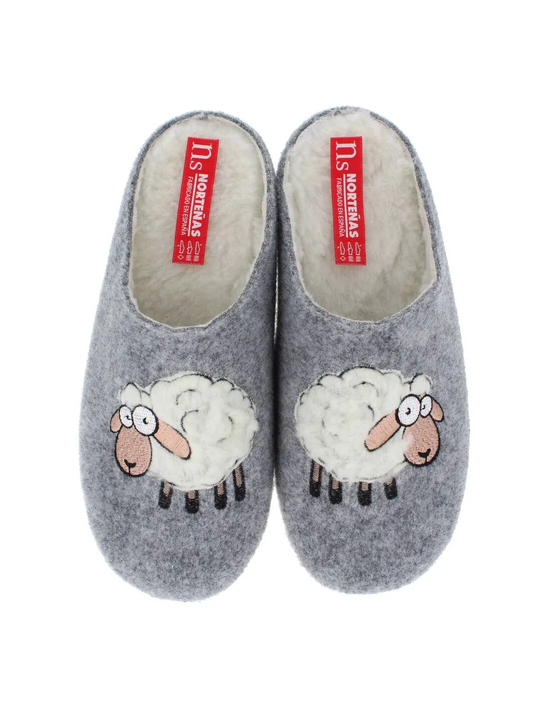 Norteñas - Zapatilla de casa Oveja Lacha Gris