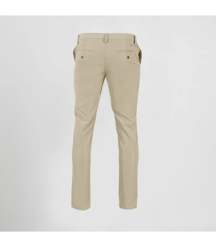 Pantalon de hombre chino anti arrugas beige, en tejido de fibra T400 UNIFORMES GARY'S 700027