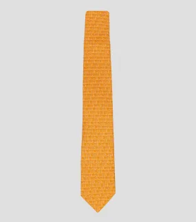 Pineda Covalin Corbata ancha de seda naranja Maíz