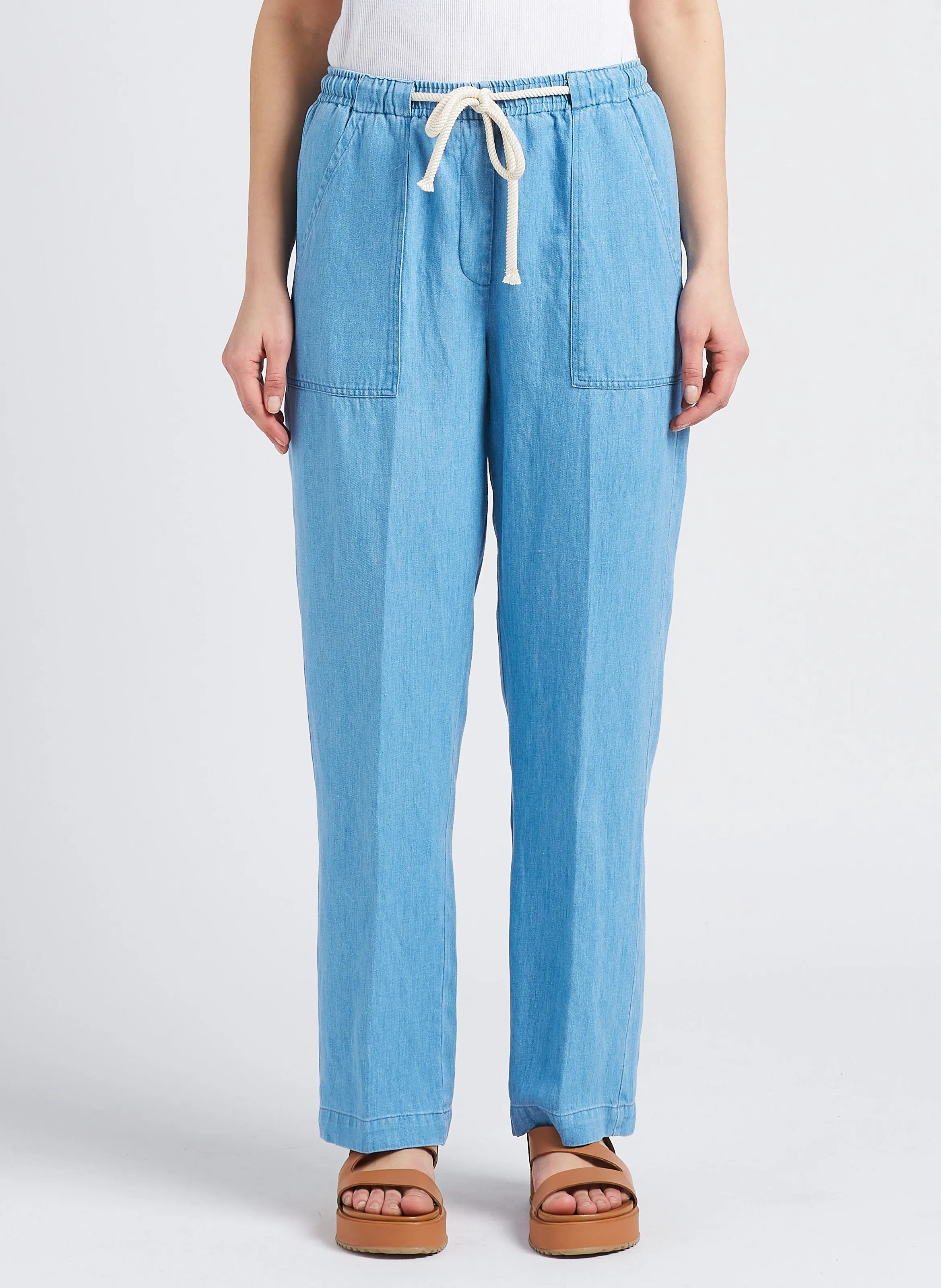 POMA - Pantalón recto en azul