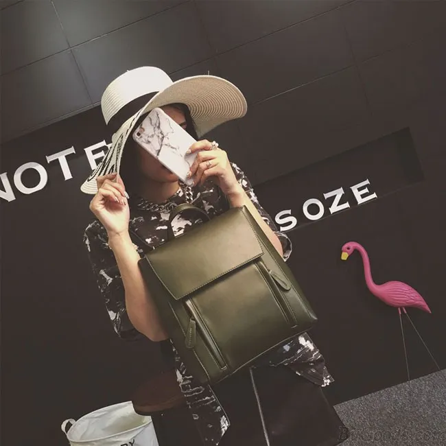 Retro Elegant Large Multi-function Shoulder Bag Student Bag School Backpack