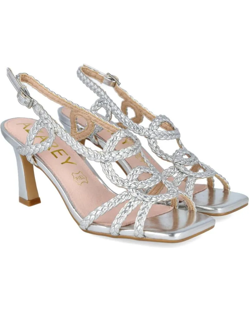 Sandalias AZAREY  de Mujer 562H280M SANDALIA TACON TIRAS MUJER  PLATA