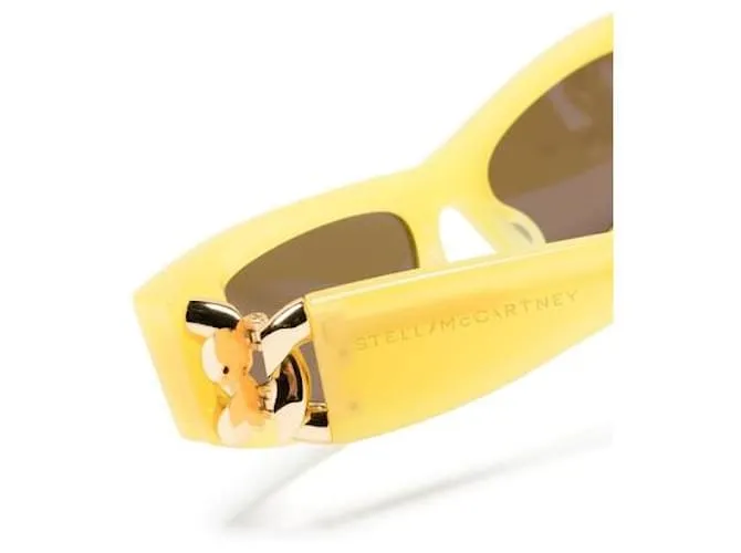 Stella Mc Cartney gafas de sol Falabella amarillo opalino Gold hardware 