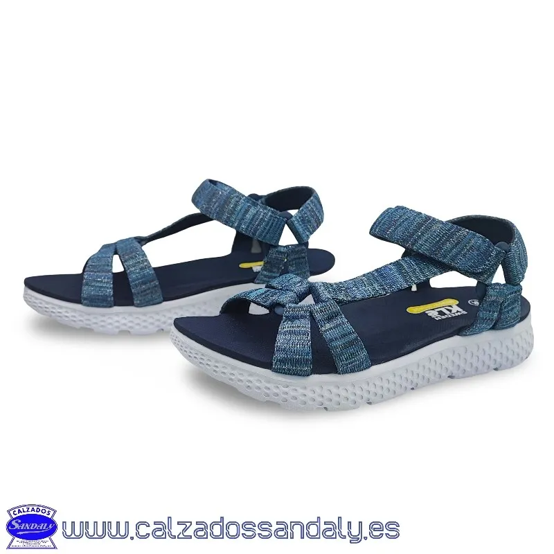 SWEDEN SANDALIA CALIFORNIANA PARA CALLE Y AGUA CON SUELA CONFORT - AZUL MARINO