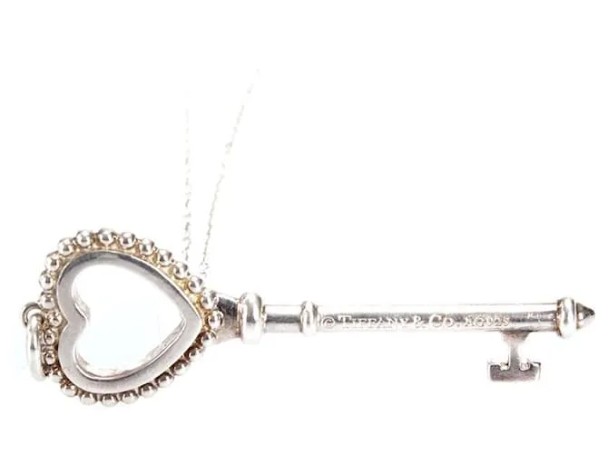 Tiffany & Co Collar con colgante de llave de corazón de plata esterlina Tiffany Metálico 