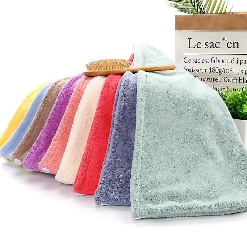 Women Hair Drying Hat Quick-dry Microfiber Hair Towel Cap Hat Bath Hat Solid Towel Cap Super Absorption Turban Hair Dry Cap