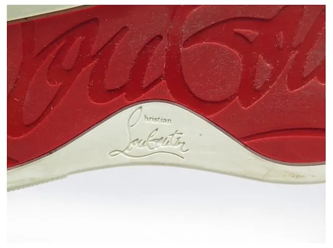 ZAPATOS CHRISTIAN LOUBOUTIN CON PUNTOS 38 SNEAKERS PIEL DORADA Dorado 