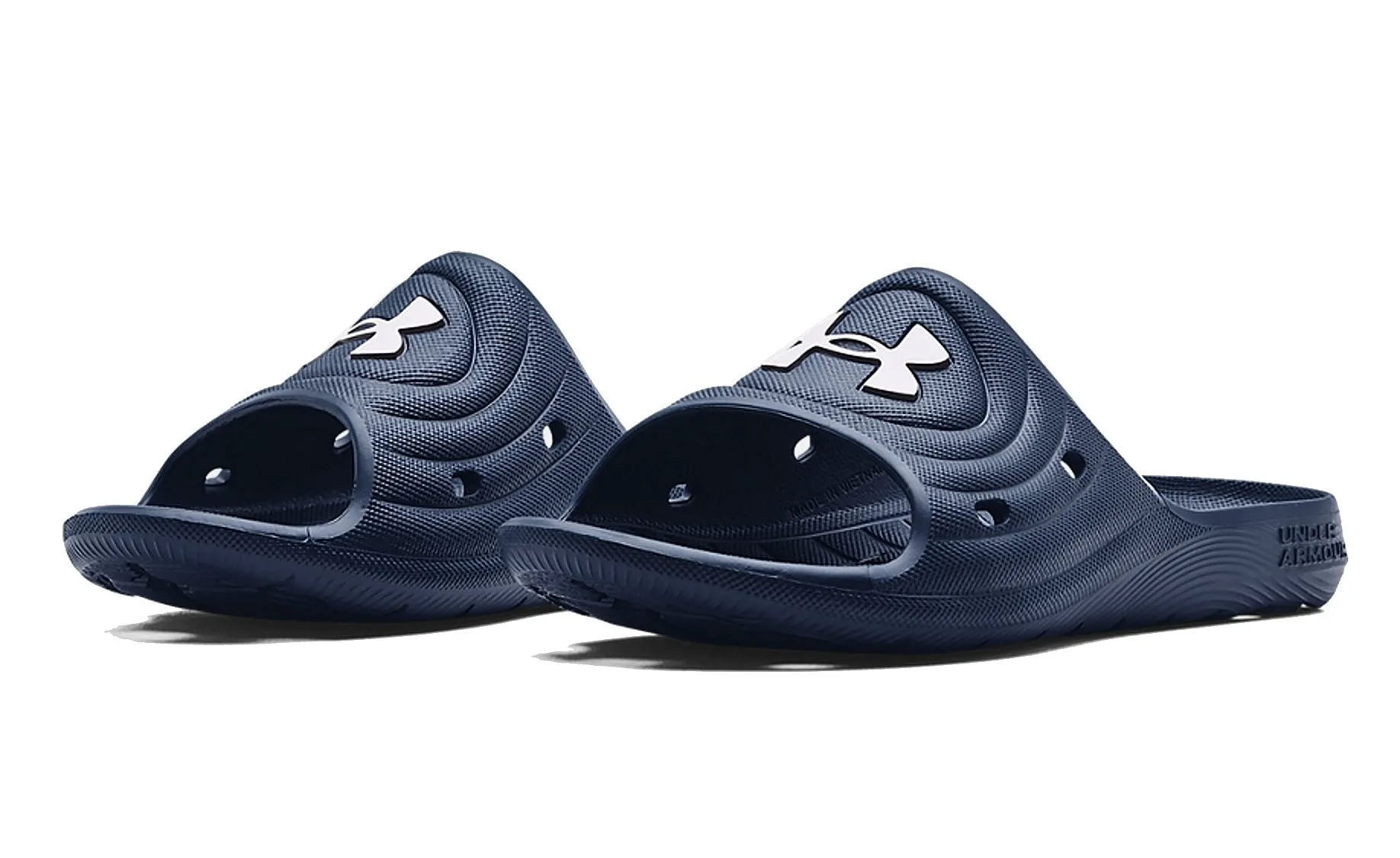 zapatos Under Armour Locker IV Slides - 401/Academy/White - men´s